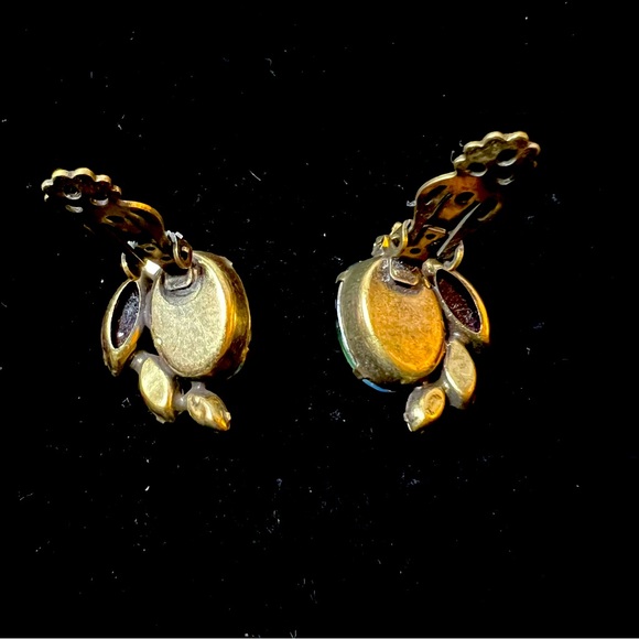 Alice Caviness Watermelon Heliotrope Brooch & Clip Earring Set Rare Unsigned - Picture 5 of 9